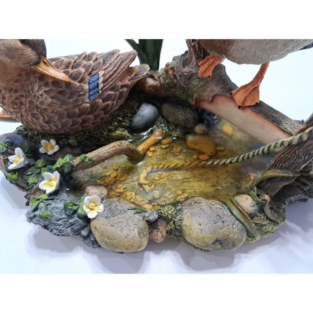 Vintage Lenox Mallards at Cattail Pond Ducks Sculpture‎ Figurine